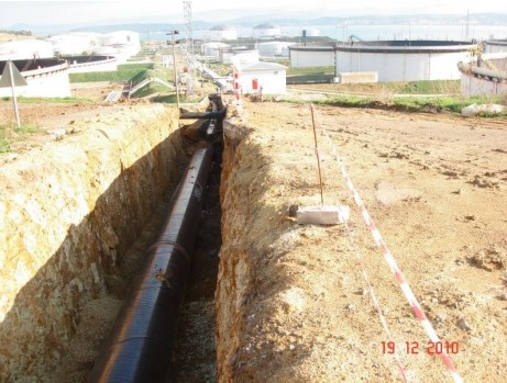 Beyaz Ürün İskele Bağlantısı Boru Hattı İnşaatı / 32” B